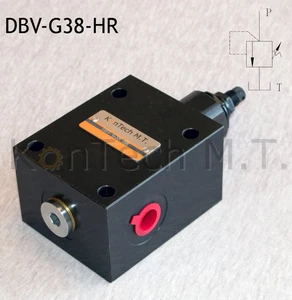Válvula de alivio de presión hidráulica G3/8" - Variable continua mediante volante - 60 l/min - Imagen 1 de 6