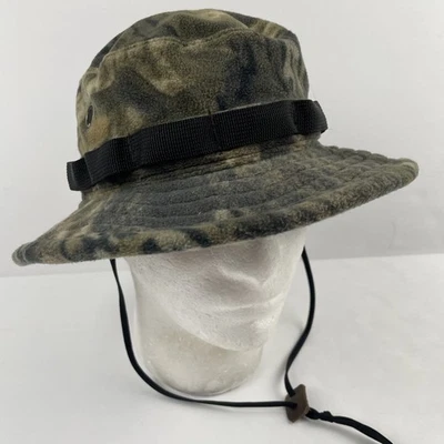 Cabela's Camo Boonie/Bucket Hat Adult S Fleece Hunting Adjustable Strap Vented - Image 1 of 4