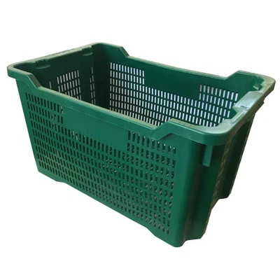 EFFEDECOR 10 PZ CASSETTA AGRICOLA IN PLASTICA SEMIFORATA IMPILABILE PER ALIMENTI OLIVE