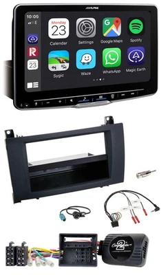 Alpine Bluetooth Lenkrad USB DAB Autoradio für Mercedes SLK R171 2008-2011 - Bild 1 von 4