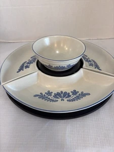 Pfaltzgraff Yorktowne Lazy Susan With Rotating Tray In Original Box NOS - Picture 1 of 8