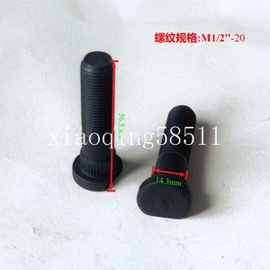 20pc 57/63mm Wheel Hub Spline Bolts Studs for Jeep Ford M1/2-20 Knurl OD 14.3mm - Picture 1 of 7