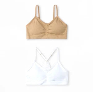 2 Maidenform Girls | Ruched Crop Lace Back Bralette | New Large | Lightly Padded - Picture 1 of 5