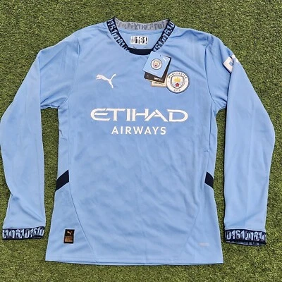 Puma Manchester City Home Long Sleeve 24-25 Men's Soccer Jersey - Image 1 of 4
