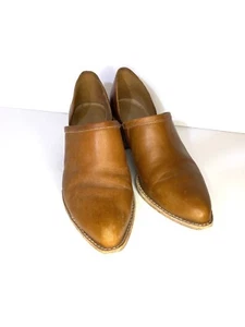 Womens Madewell The Brady Brown Leather Low Cut Bootie Heels Size 7.5 - Picture 1 of 8