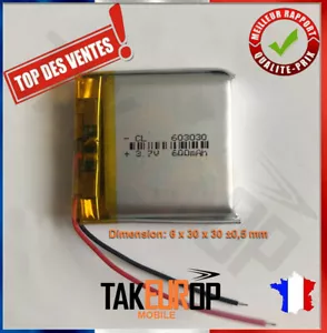 Batterie 603030 Lipolymer 3.7V 600mAh Rechargeable Li-po Cell Pour GPS Speaker - Bild 1 von 2