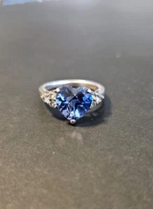 Nachlass Vintage-Schmuck-Sammlung 585 Roségold 14K Blaue Edelsteine + Herzring - Bild 1 von 11