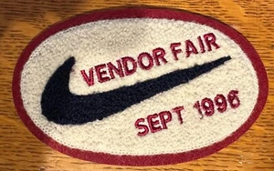Vintage Nike Vendor Fair Patch 1996 Rare Rarität Made in USA - Bild 1 von 1