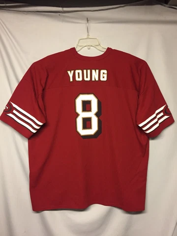 NFL San Francisco 49ers Vintage Steve Young Logo Athletic Jersey size 4XL Cover