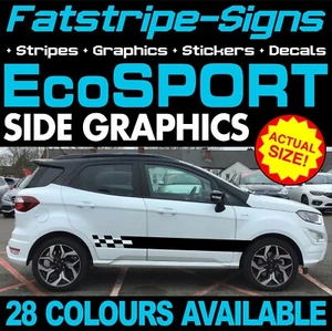 para adaptarse a CALCOMANÍAS DE GRÁFICOS FORD ECOSPORT ST LINE TITANIO ZETEC - Imagen 1 de 2