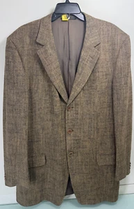 Ermenegildo Zegna weicher Blazer Anzug Jacke Sport Mantel 44 L 100% Seide gold beige - Bild 1 von 13
