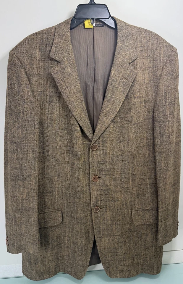 Blazer Ermenegildo Zegna Suave Traje Chaqueta Abrigo Deportivo 44L 100% Seda Dorado Beige Foto 1 de 4
