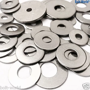 M5 M6 M8 M10 M12 PENNY / REPAIR / MUDGUARD WASHERS BRIGHT ZINC PLATED BZP STEEL - Picture 1 of 2