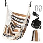 Hammock Chair Hanging Swing 2 Pillows Included,Strong Webbing Straps and 