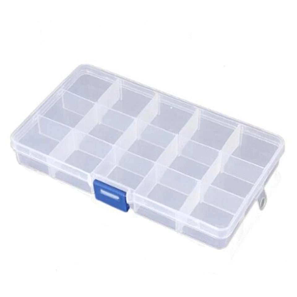 15 Compartment Storage Box Jewellery Making Beads Case Container Plastic - Image 1 of 1