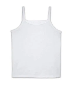 FRUIT OF THE LOOM Girls Cami Tank Top Size XL White 100% Cotton Tag Free New - Picture 1 of 6