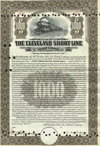 USA CLEVELAND SHORT LINE RAILWAY COMPANY Aktien-/Anleihezertifikat - Bild 1 von 1
