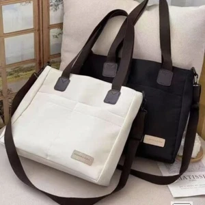 Lightweight Shoulder Bag Solid Color Female Satchels Student Women Girl - Picture 1 of 15