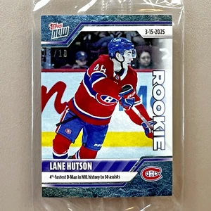2024-25 NHL Topps NOW Sticker #134 LANE HUTSON (Rookie) BLUE ICE #/10 Canadiens - Picture 1 of 5