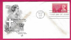 USA 1948 ArtCraft FDC - MOINA MICHAEL The Poppy Lady - Fdi ATHENS, GA - Bild 1 von 1