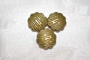 Unedle Metallperlen - antik messingfarben - 13 mm Münzen Baumrindenmuster (M0207AB) - Bild 1 von 1