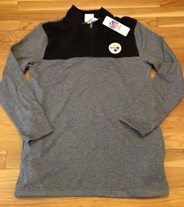 Pittsburgh Steelers Boys Pullover Youth XL 18/20 Nwt 1/4 Zip - Picture 1 of 3