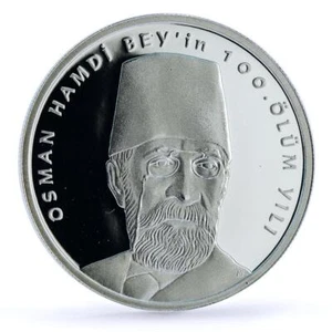 Turkey 50 lira Archaeologist Osman Hamdi Bey Museum Art proof silver coin 2010 - Picture 1 of 6