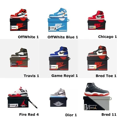 Nike Air Jordan Apple Airpod Case Covers 1st/2nd/3rd/Pro Gen + Keyring/Freshener - Image 1 of 4