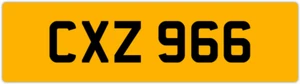 CXZ 966 C 3x3 DATELESS PRIVATE NUMBER PLATE CAM COL CHRIS CHAS CHARLIE CAL CON - Picture 1 of 1