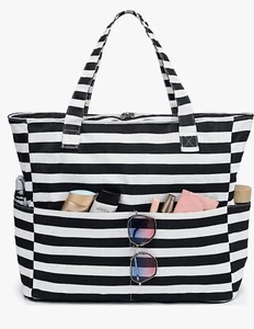 LEDAOU Beach Bag Waterproof Sandproof Women Tote Bag Pool Bag with Zipper . - Picture 1 of 5