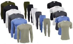 Mens Thermal Long Johns Top Bottom Set Winter Warm Underwear Full Half Sleeve - Picture 1 of 33