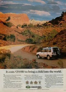 1995 Land Rover Discovery Costs $29,950 to Bring Child to World VINTAGE PRINT AD - Picture 1 of 2