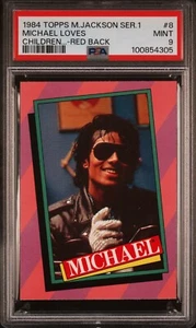 1984 TOPPS MICHAEL JACKSON LOVES CHILDREN... #8 TRADING CARD | PSA 9 MINT POP 5 - Picture 1 of 4