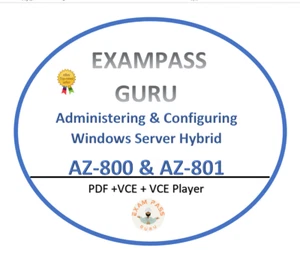 AZ-800 AZ-801 Exam dumps bundle! 233 & 280 QA! OCTOBER PDATES - Picture 1 of 1