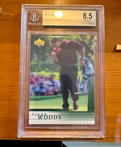 2001 UPPER DECK TIGER WOODS RC ROOKIE #1 BGS 8.5 NM-MT+ - Picture 1 of 1