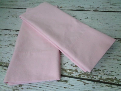 Par de fundas de almohada vintage de franela rosa liso Ralph Lauren Foto 1 de 4