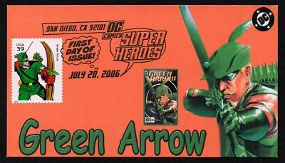 USA, SCOTT # 4084-D, ILLUSTRATED BGC FDC COVER 2006 GREEN ARROW, MARVEL COMICS - Image 1 of 2