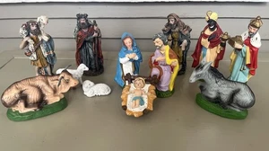 Lote Mixto de 11 Piezas Belén Vintage Japón Compuesto o Papel Maché - Imagen 1 de 20