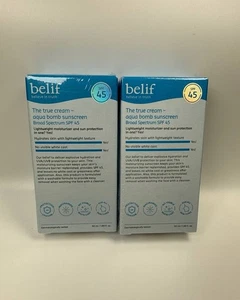 [2 pack] Belif The True Cream Aqua Bomb Sunscreen SPF 45, 1.69 Ounces - Picture 1 of 4