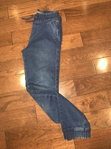 Primark Boys Blue Skinny  Denim Joggers Size 8-9 - Picture 1 of 3