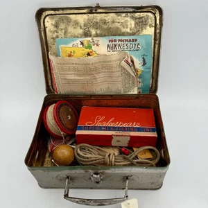 Vintage Metall Tacklebox Shakespeare Line Spinner Bobber alle Inhalte enthalten - Bild 1 von 14