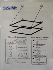 2 Schicht Katze Fenster Sitzstange Haustier Katze Hängematte Schlafen Hängebetten Sitz Halterung Stapel - Bild 1 von 4