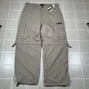 Vintage WearFirst Hose Herren 34 x 30 khaki Cargo wandelbar weites Bein Baggy Skate Y2K - Bild 1 von 8