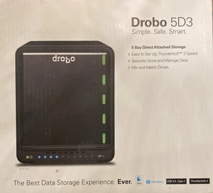 Drobo 5D3 5 Bay Thunderbolt 3 Storage Array Read Description - Photo 1/17