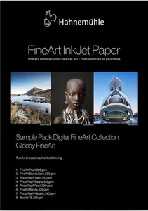 Hahnemühle Gloss Fine Art Inkjet pakiet próbek papieru - Zdjęcie 1 z 1