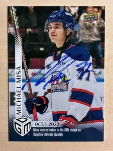 2024 UD Inaugural Season Game Dated Moments In-Person Autograph Michael Misa #2 - Picture 1 of 1