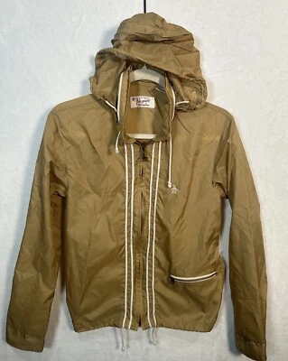 Original Penguin Full Zip Retro Men‘s Brown White Track Jacket Hood Small - Image 1 of 4