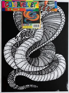 Ausmalbild, Samtbild- Kobra, 47x35 cm - Bild 1 von 1