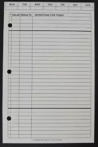 100 Vtg.'81 Systems For Time Of Your Life Planner 3 Ring 5.5 x 8.5 Refill Pages - Picture 1 of 9