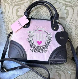 Juicy Couture Heritage Bowler Velour Umhängetasche ~ Neu mit Etikett - Bild 1 von 10